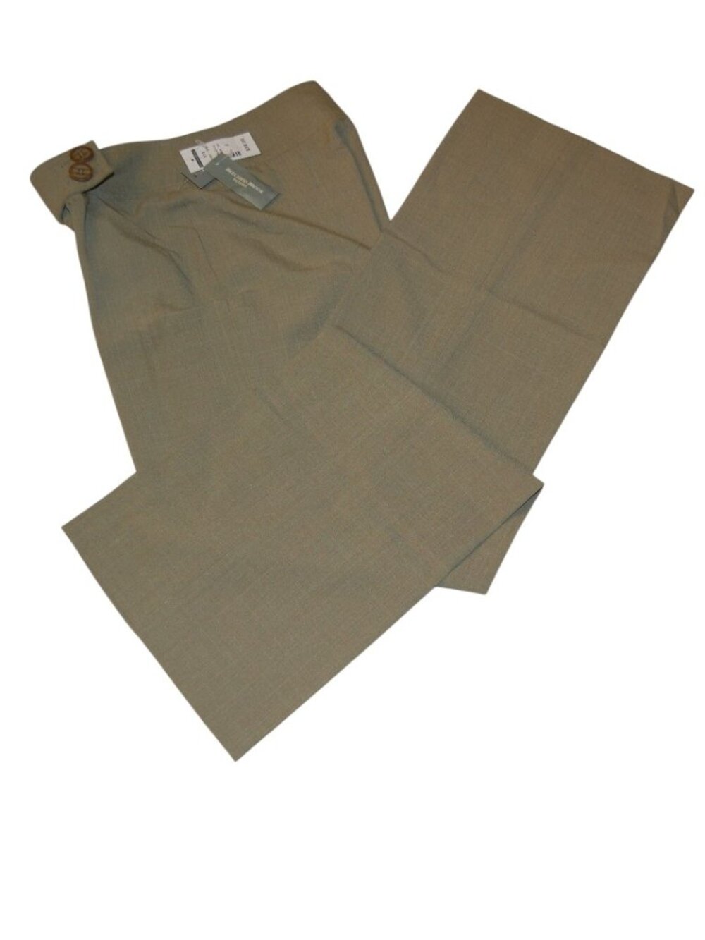 NEW Beechers Brook Sage Coloured Straight-Legged Dress Pants Size 2 Petites